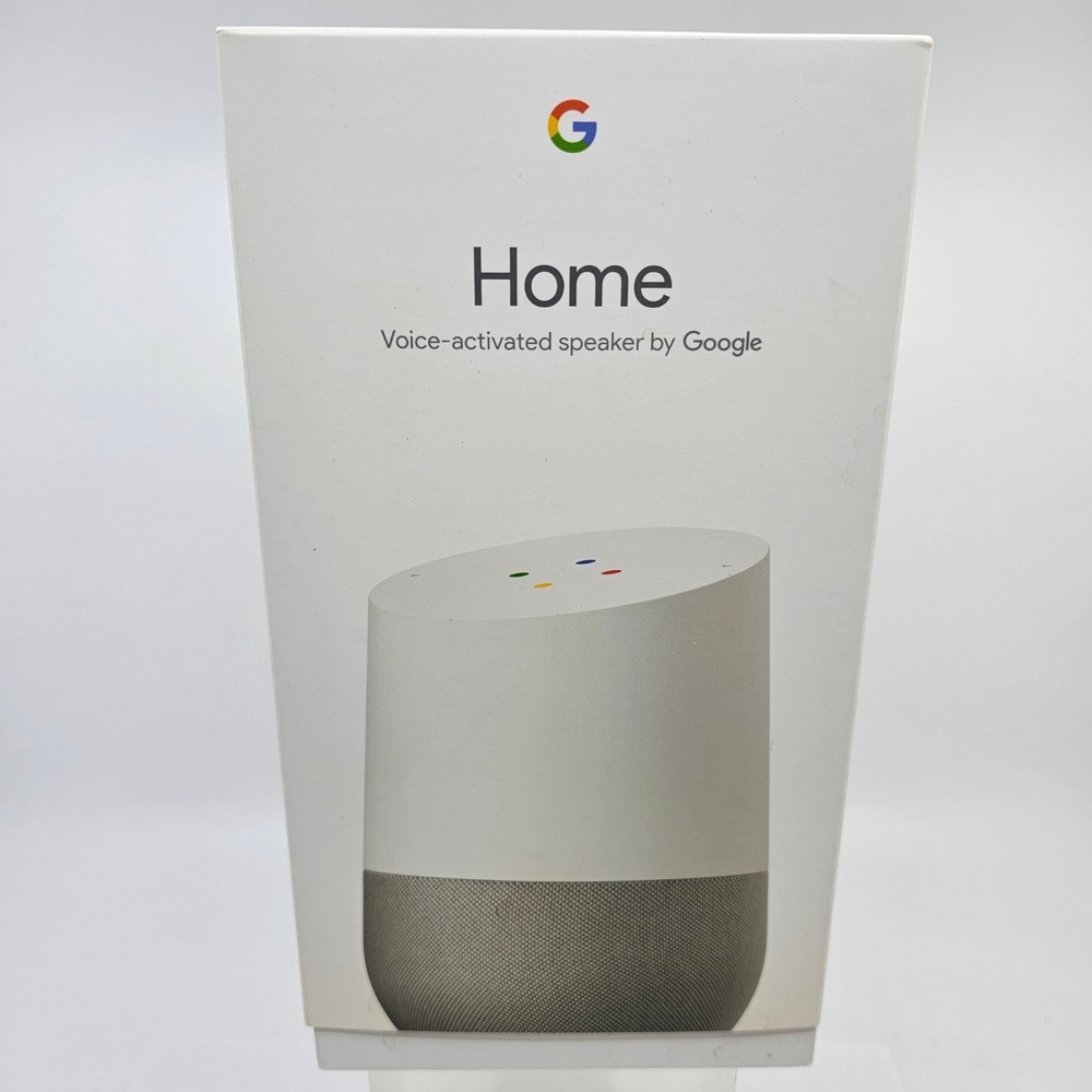 Google Home Voice Activated Smart Speaker White Slate Original Box
